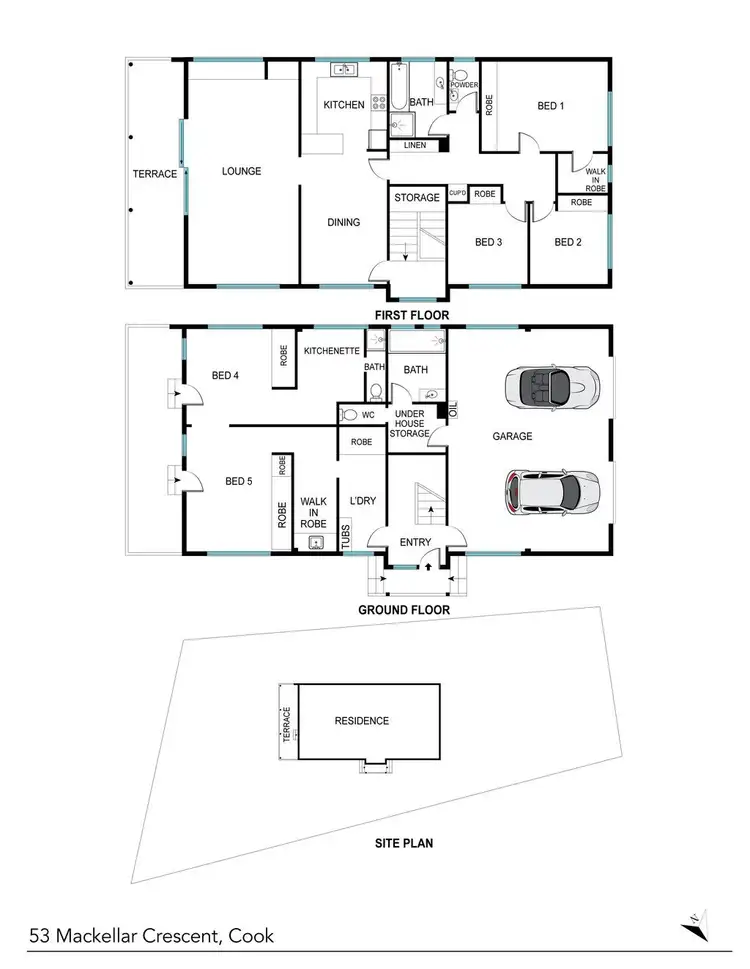 Floorplan of Homely house listing, 53 Mackellar Crescent, Cook ACT 2614
