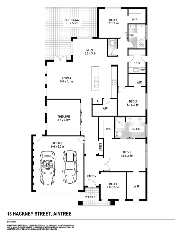 Floorplan of Homely house listing, 13 Hackney Street, Aintree VIC 3336