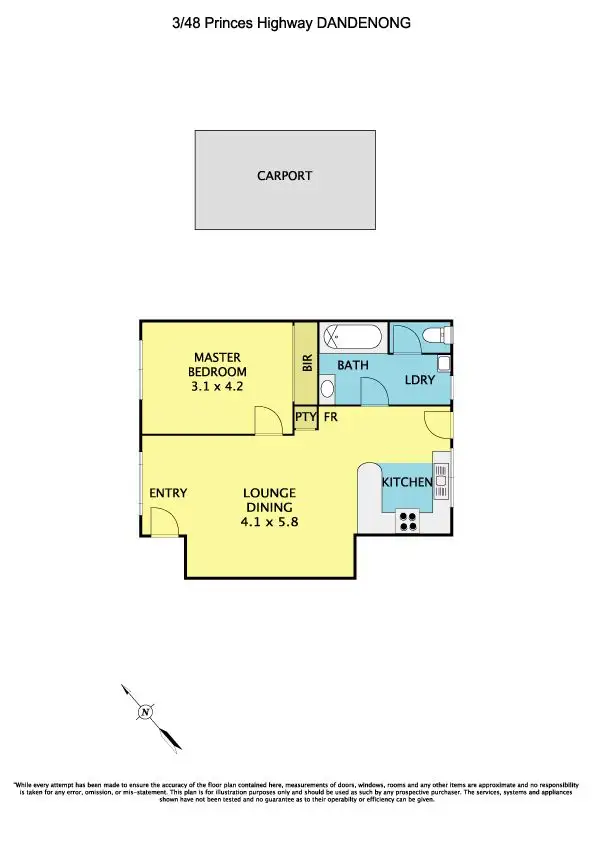 Floorplan of Homely apartment listing, 3/48 Princes Highway, Dandenong VIC 3175