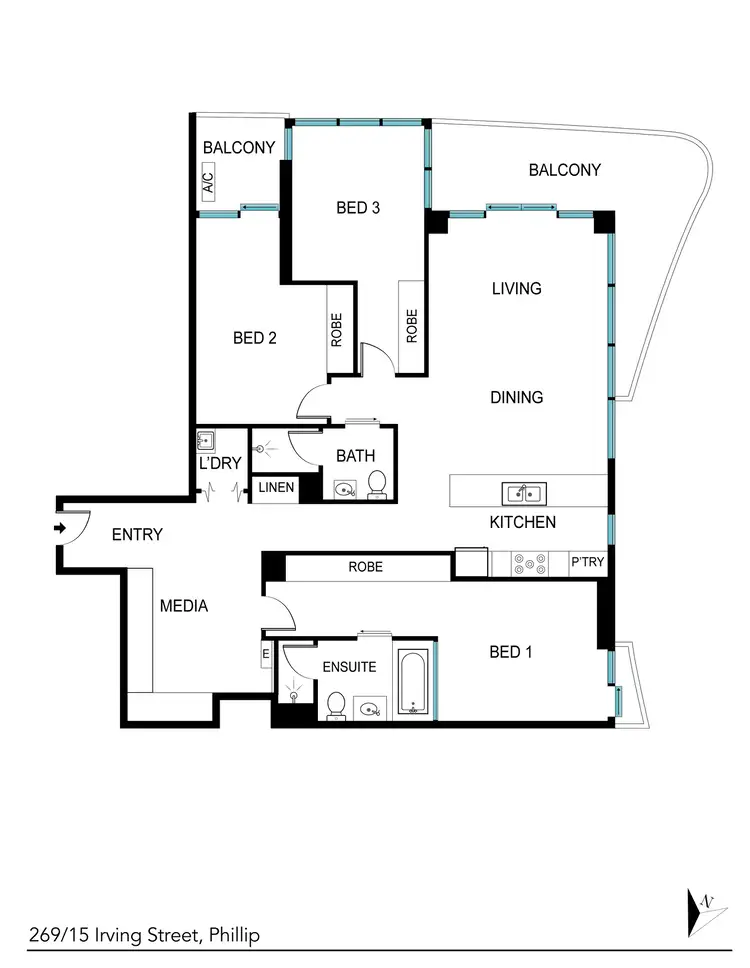 Floorplan of Homely apartment listing, 269/15 Irving Street, Phillip ACT 2606