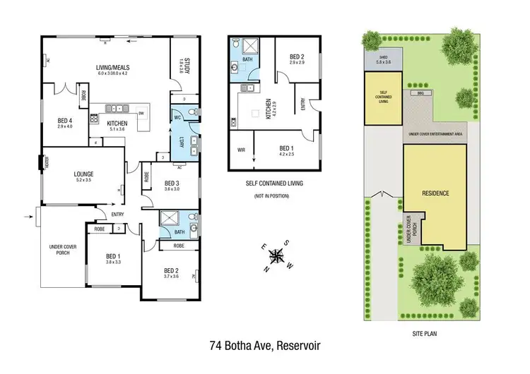 Floorplan of Homely house listing, 74 Botha Avenue, Reservoir VIC 3073