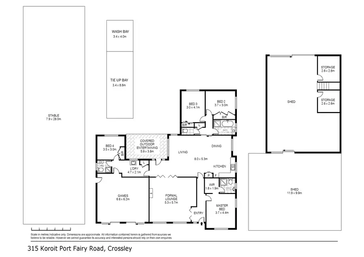 Floorplan of Homely house listing, 315 Koroit-Port Fairy Road, Crossley VIC 3283