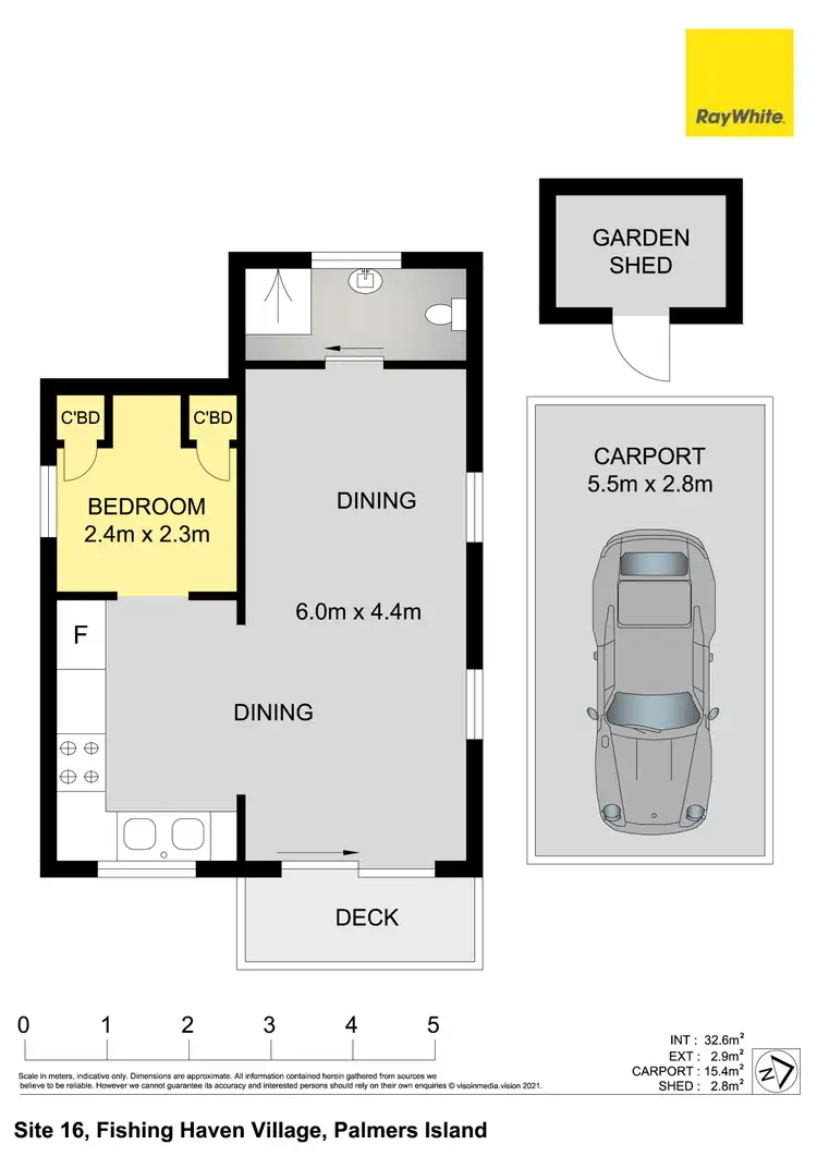 Floorplan of Homely other listing, Site 16 Fishing Haven Holiday Park, Palmers Island NSW 2463