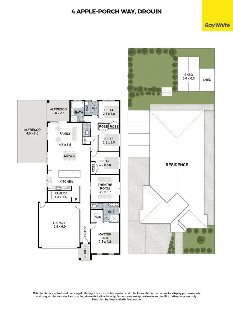 Floorplan of Homely house listing, 4 Appleporch Way, Drouin VIC 3818