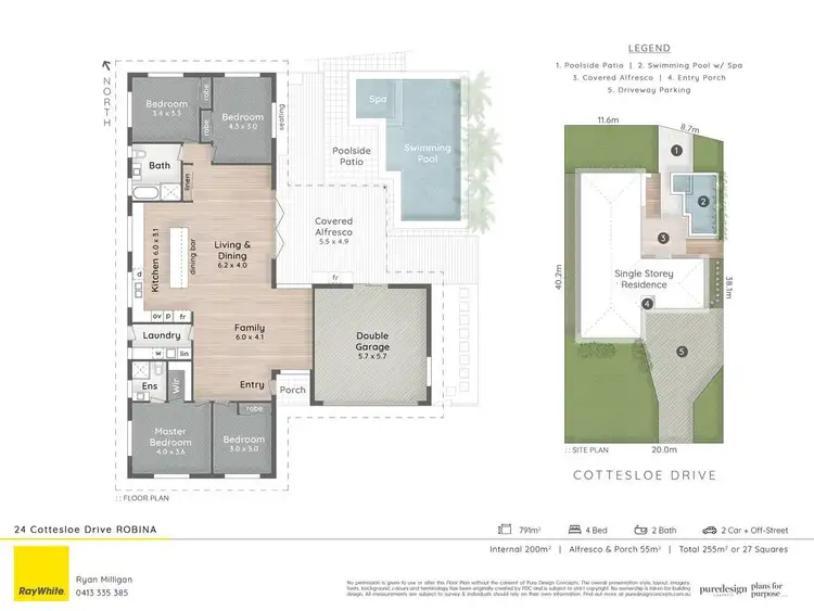 Floorplan of Homely house listing, 24 Cottesloe Drive, Robina QLD 4226