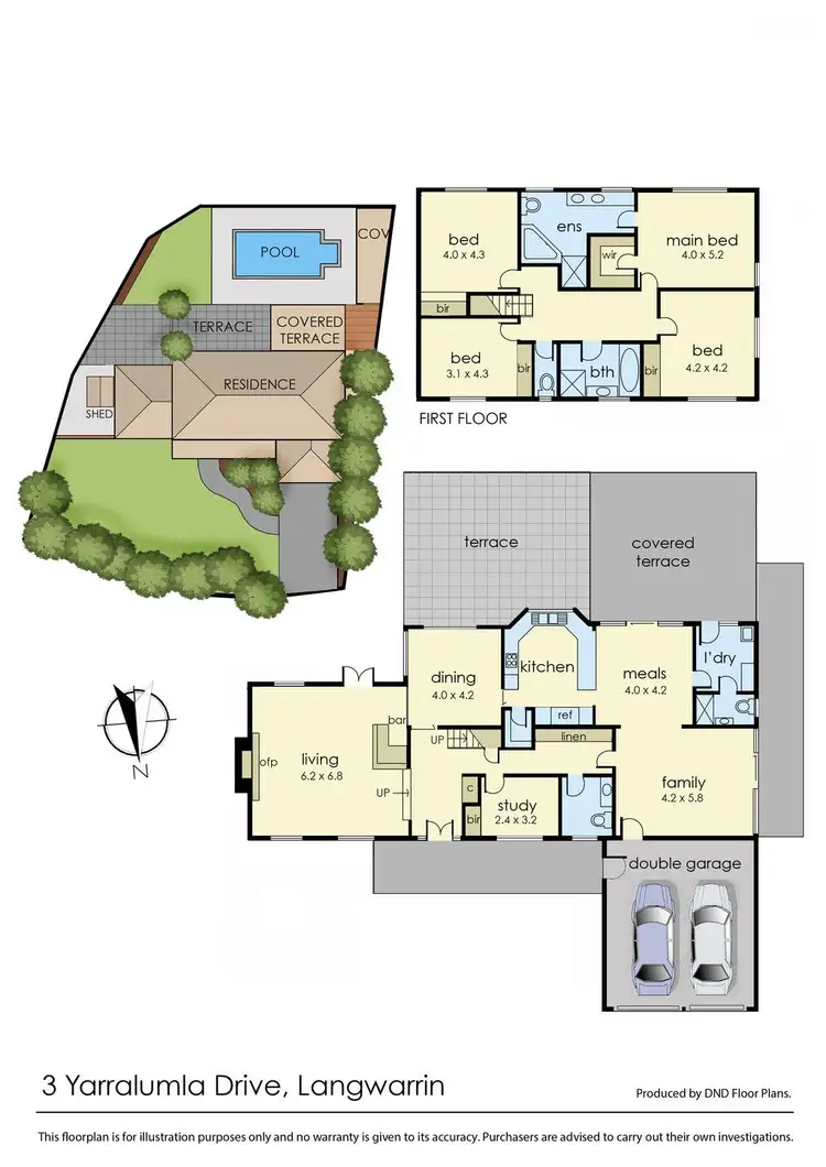 Floorplan of Homely house listing, 3 Yarralumla Drive, Langwarrin VIC 3910