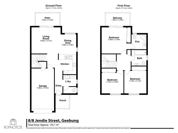 Floorplan of Homely townhouse listing, 8/8 Jendie Street, Geebung QLD 4034