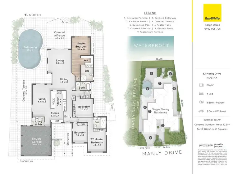 Floorplan of Homely house listing, 32 Manly Drive, Robina QLD 4226