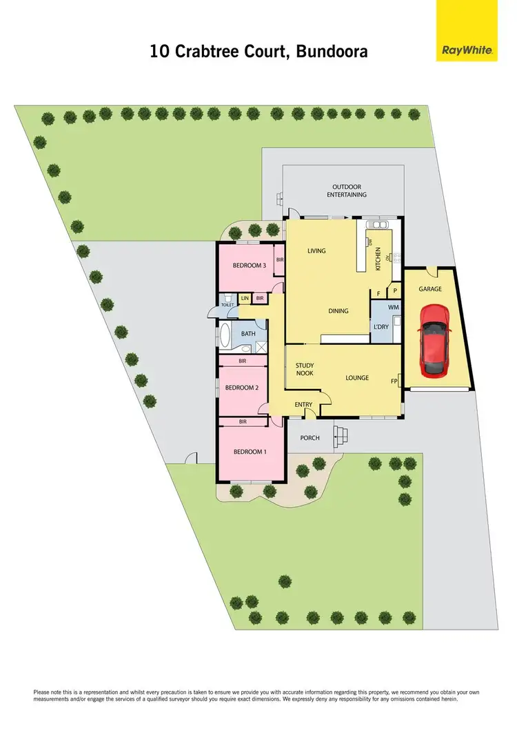 Floorplan of Homely house listing, 10 Crabtree Court, Bundoora VIC 3083