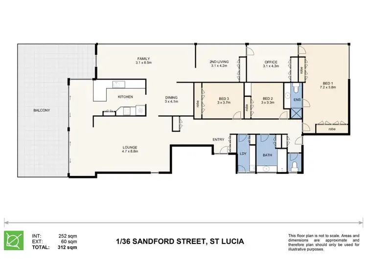 Floorplan of Homely unit listing, 1/36 Sandford Street, St Lucia QLD 4067