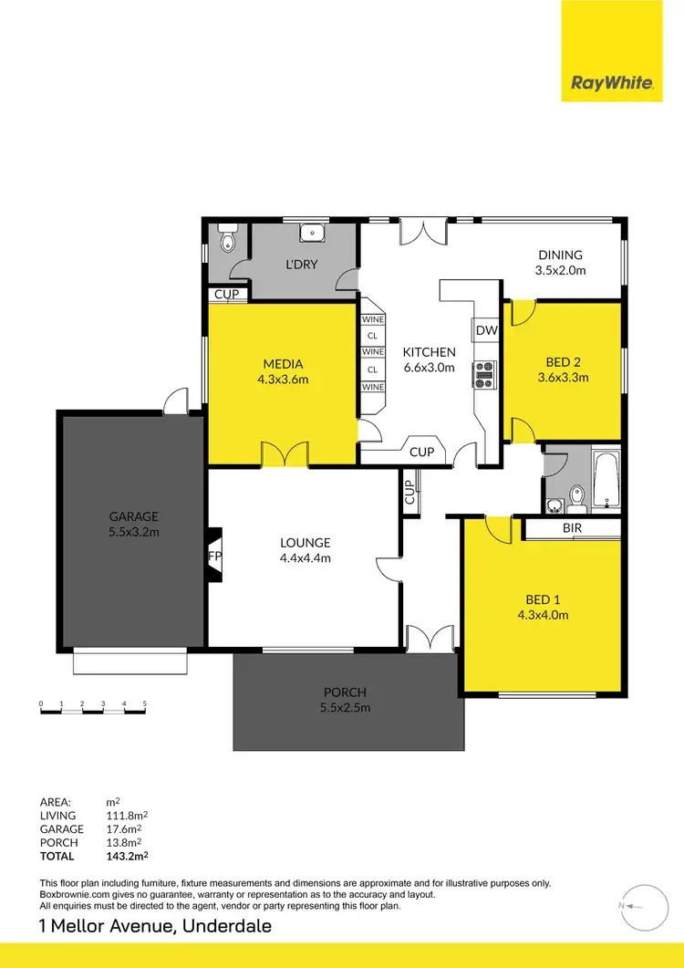 Floorplan of Homely house listing, 1 Mellor Avenue, Underdale SA 5032