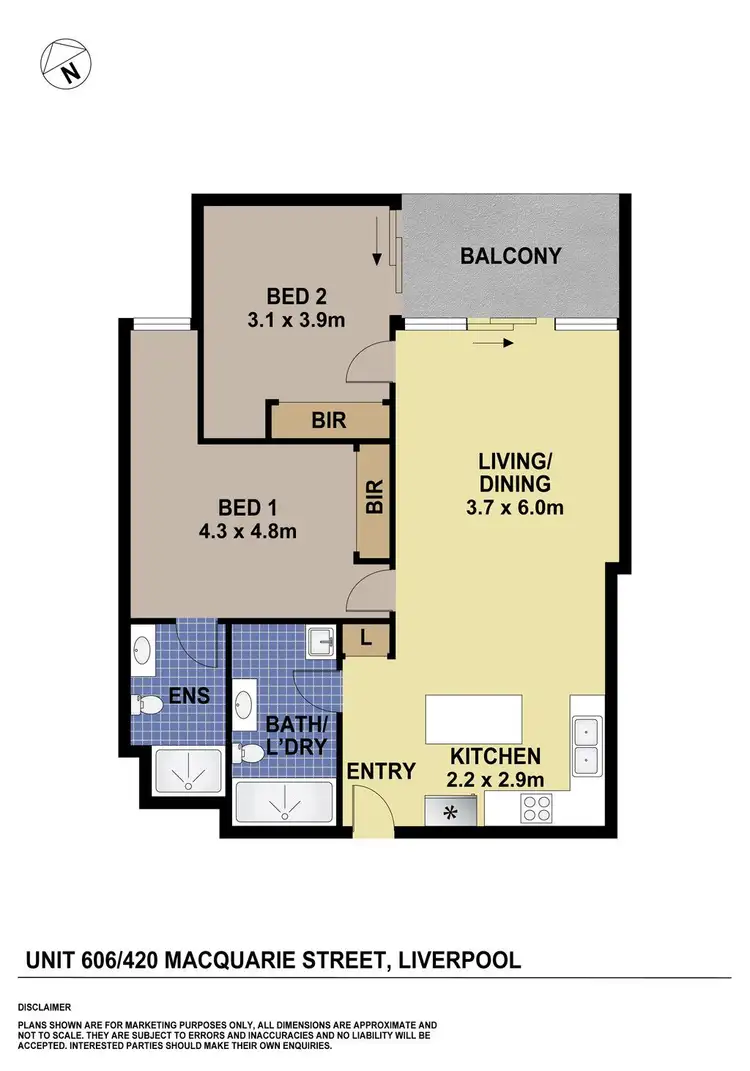 Floorplan of Homely apartment listing, 606/420 Macquarie Street, Liverpool NSW 2170