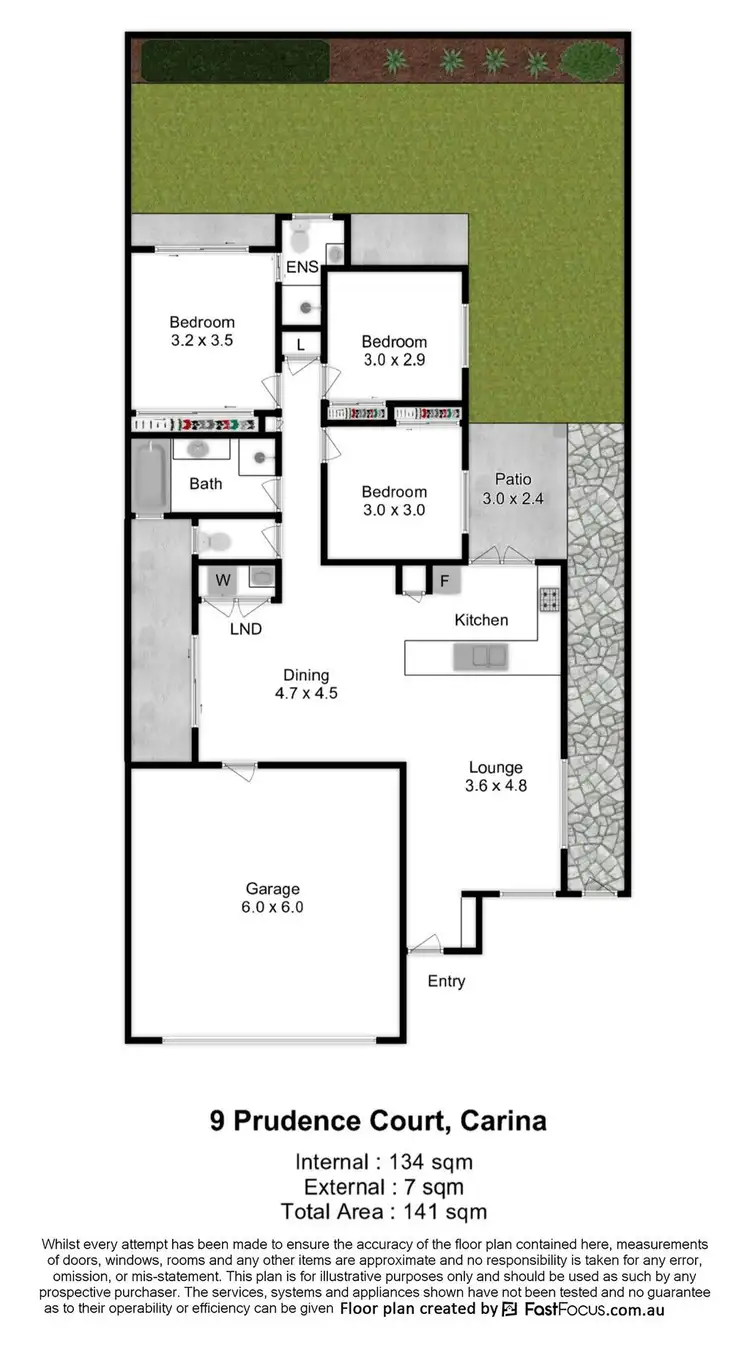 Floorplan of Homely townhouse listing, 9 Prudence Court, Carina QLD 4152
