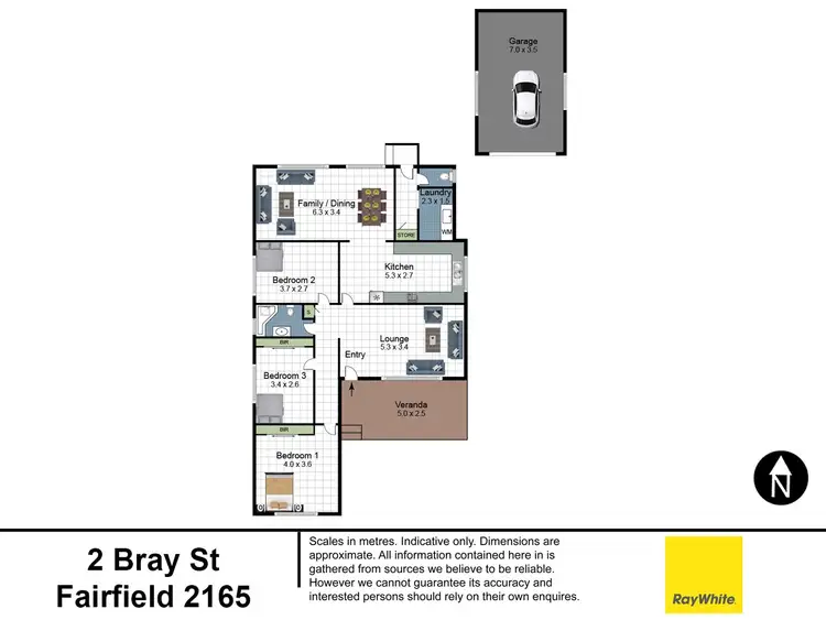 Floorplan of Homely house listing, 2 Bray Street, Fairfield NSW 2165