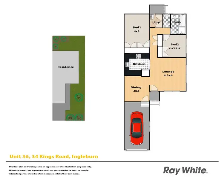 Floorplan of Homely villa listing, 36/34 Kings Road, Ingleburn NSW 2565
