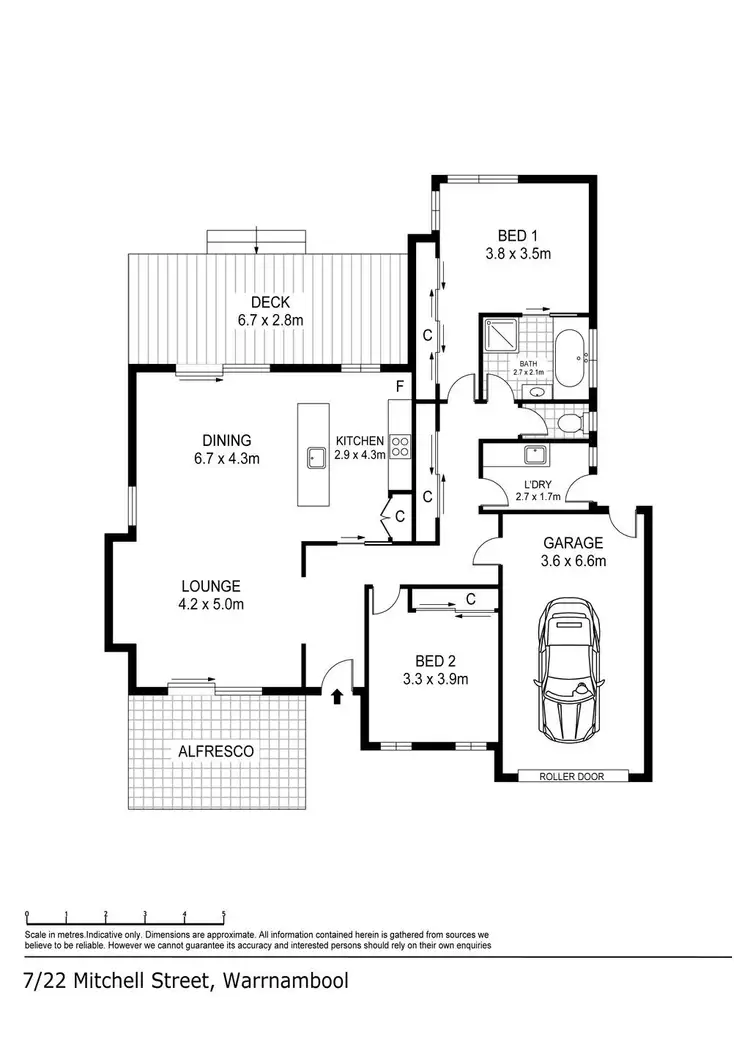Floorplan of Homely unit listing, 7/22 Mitchell Street, Warrnambool VIC 3280