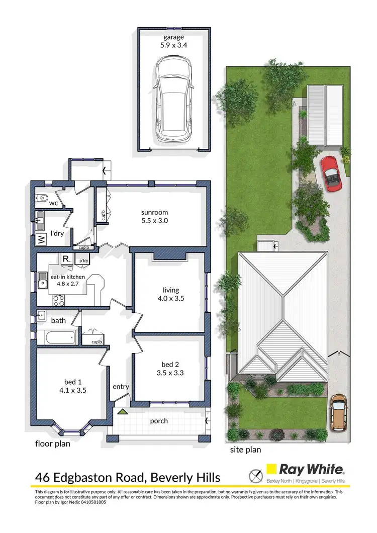 Floorplan of Homely house listing, 46 Edgbaston Road, Beverly Hills NSW 2209