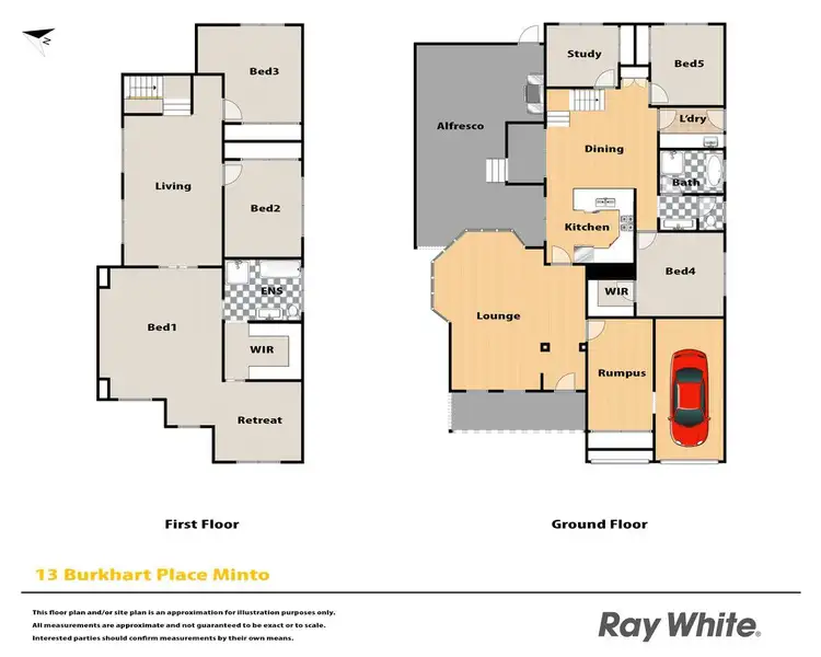 Floorplan of Homely house listing, 13 Burkhart Place, Minto NSW 2566