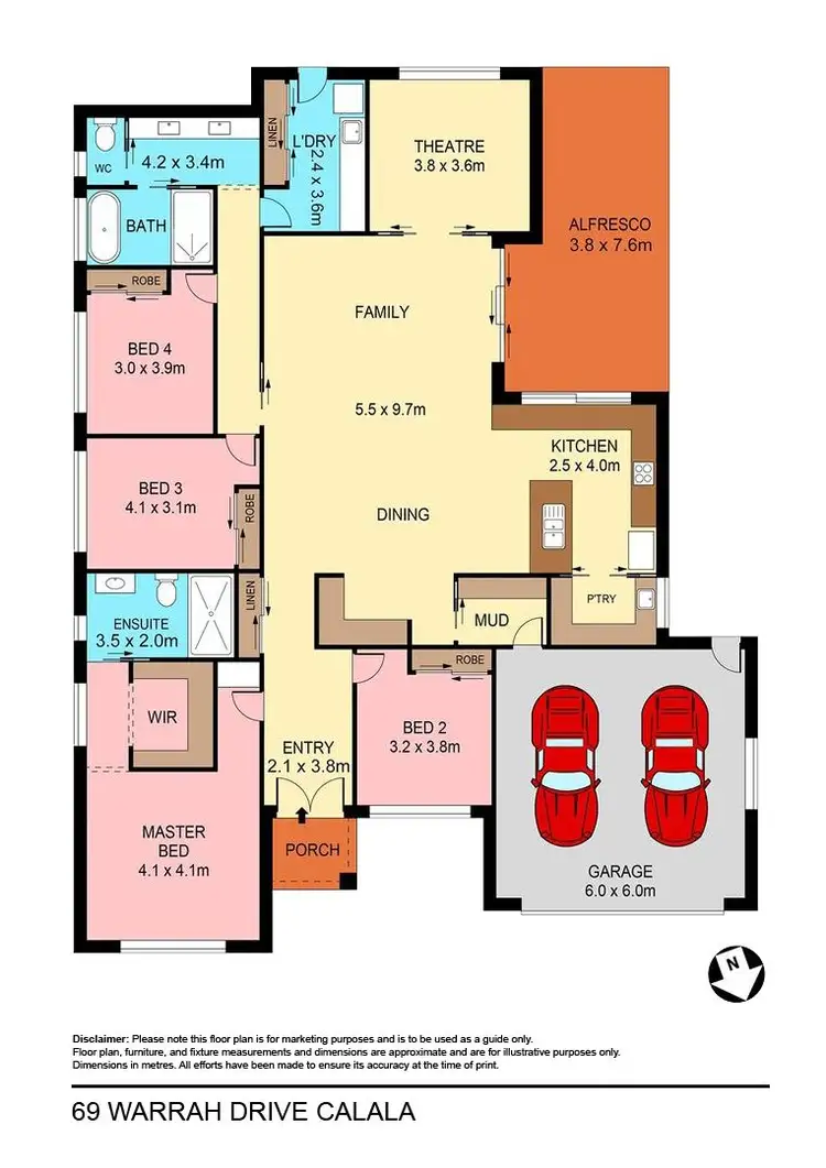 Floorplan of Homely house listing, 69 Warrah Drive, Tamworth NSW 2340