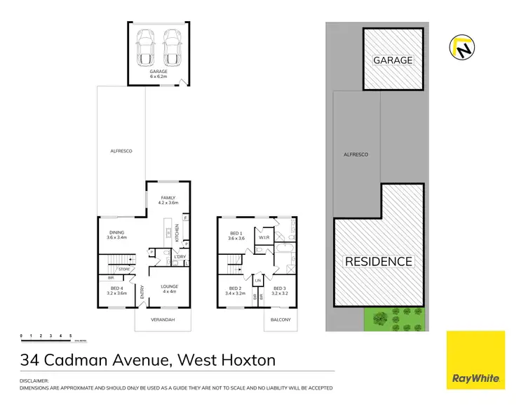 Floorplan of Homely townhouse listing, 34 Cadman Avenue, West Hoxton NSW 2171