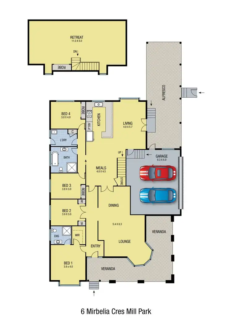 Floorplan of Homely house listing, 6 Mirbelia Crescent, Mill Park VIC 3082