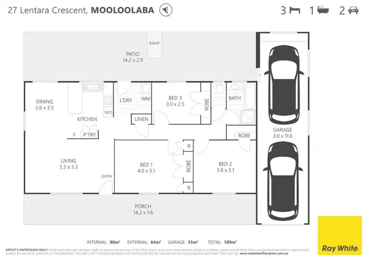 Floorplan of Homely house listing, 27 Lentara Crescent, Mooloolaba QLD 4557