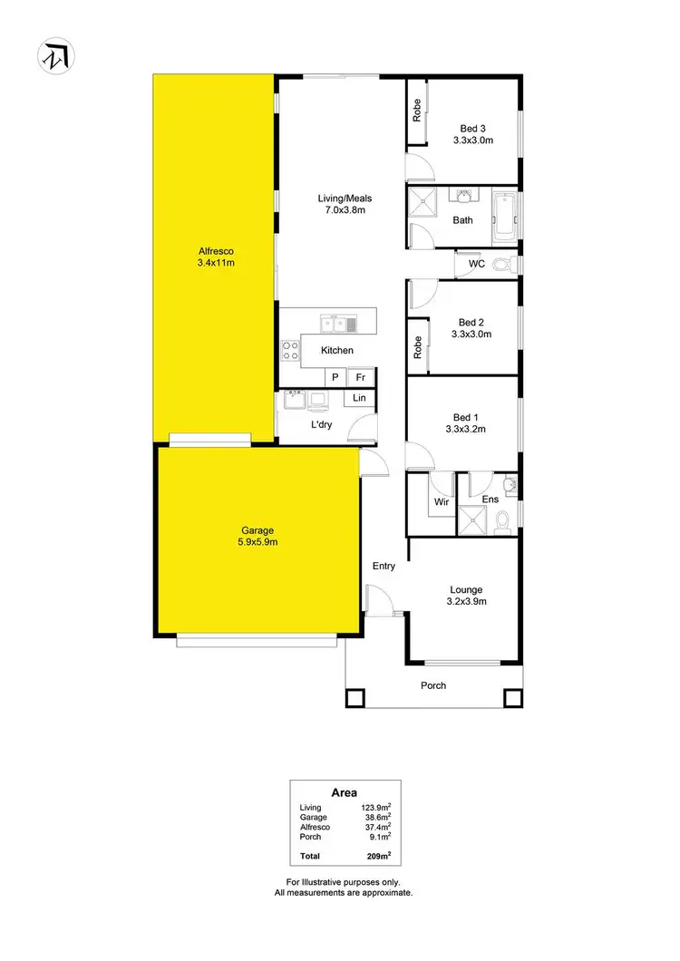 Floorplan of Homely house listing, 30 Adel Circuit, Huntfield Heights SA 5163