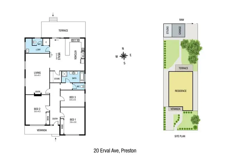 Floorplan of Homely house listing, 20 Erval Avenue, Preston VIC 3072
