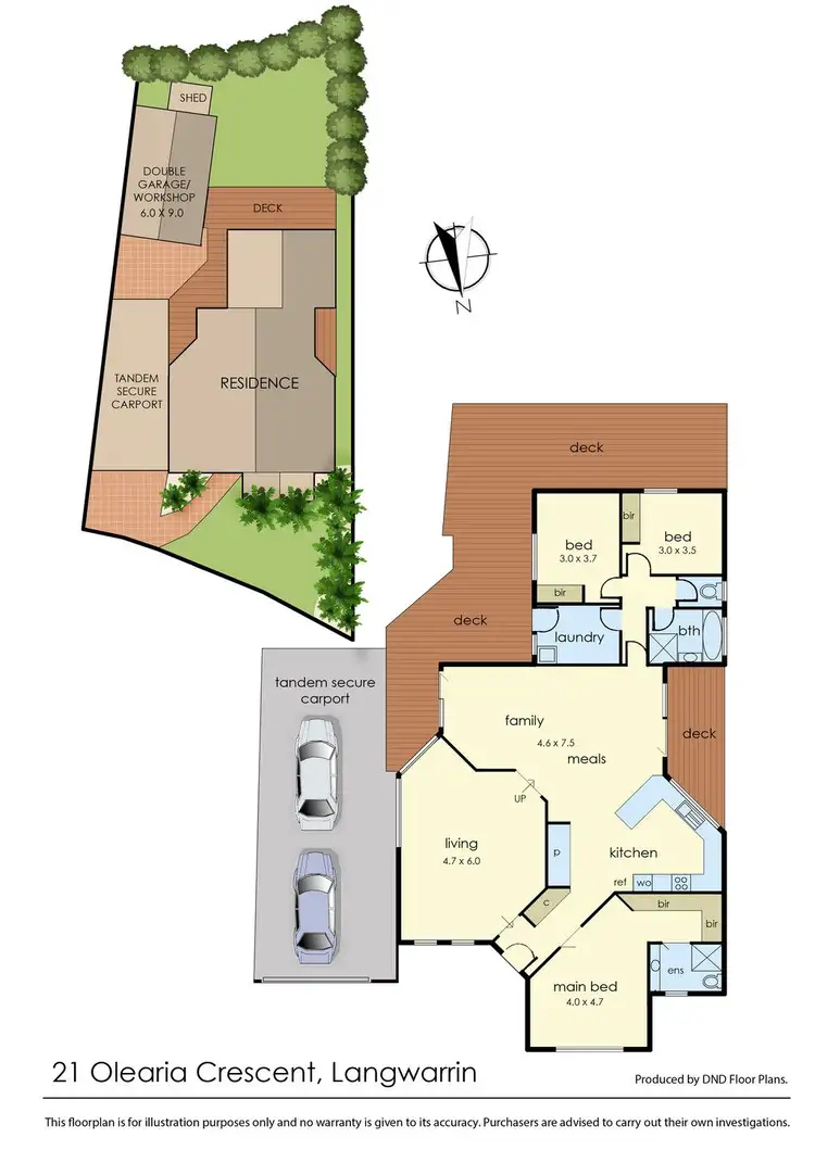 Floorplan of Homely house listing, 21 Olearia Crescent, Langwarrin VIC 3910