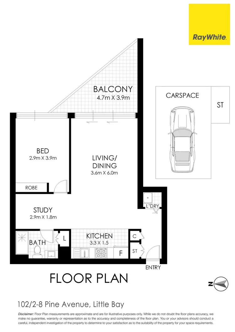 Floorplan of Homely apartment listing, 102/2-8 Pine Avenue, Little Bay NSW 2036