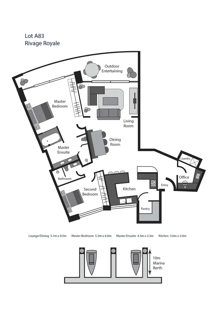 Floorplan of Homely apartment listing, A8-3/75 Brighton Parade, Southport QLD 4215