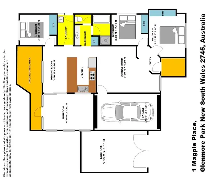 Floorplan of Homely house listing, 1 Magpie Place, Glenmore Park NSW 2745