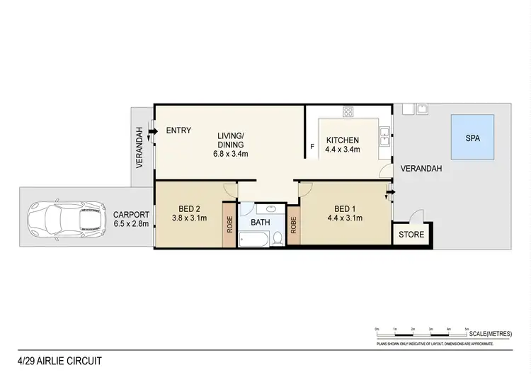 Floorplan of Homely unit listing, 4/29 Airlie Circuit, Brinkin NT 810