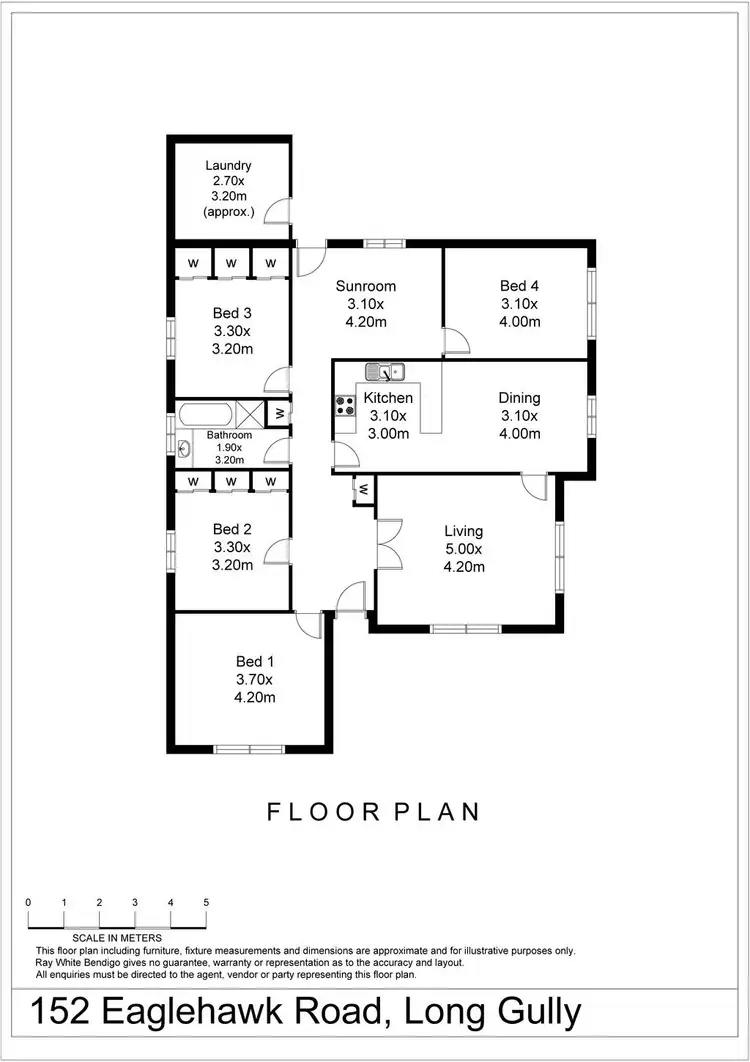 Floorplan of Homely house listing, 152 Eaglehawk Road, Long Gully VIC 3550