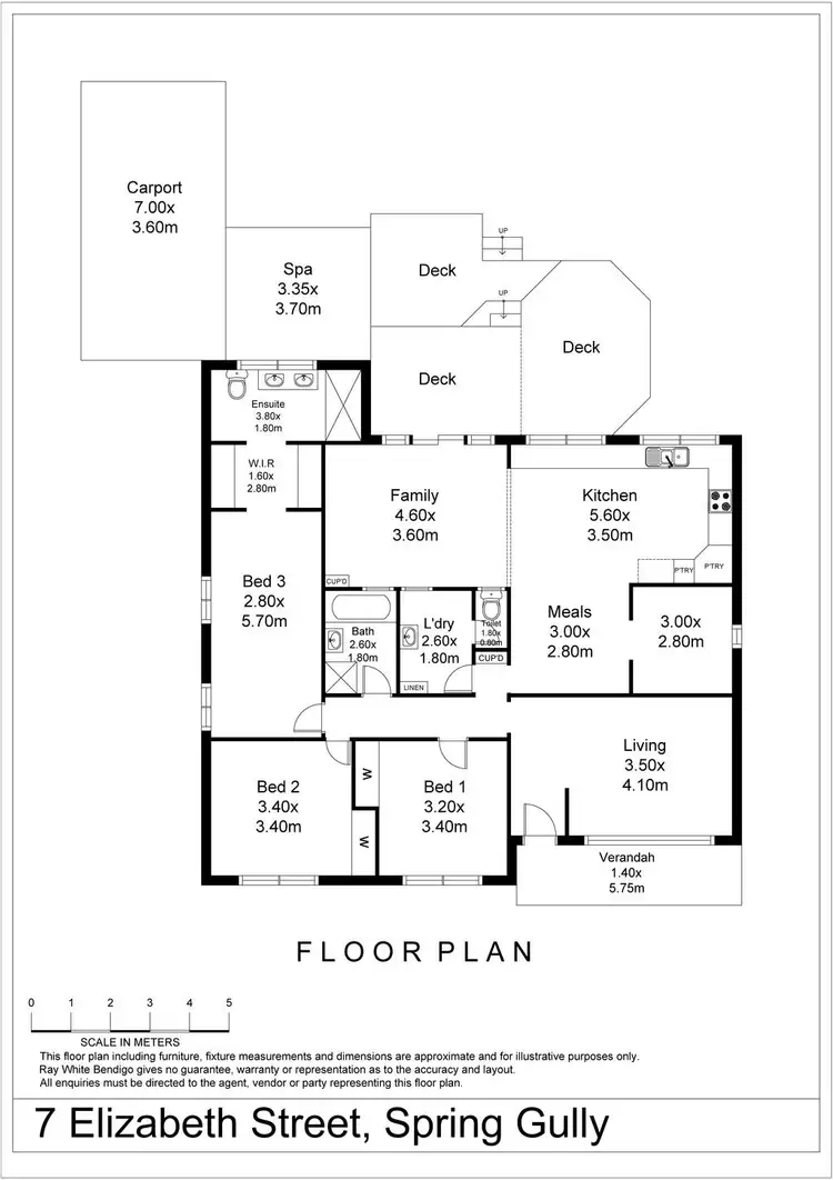 Floorplan of Homely house listing, 7 Elizabeth Street, Spring Gully VIC 3550