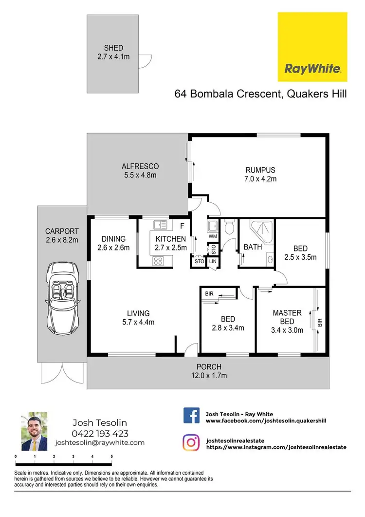 Floorplan of Homely house listing, 64 Bombala Crescent, Quakers Hill NSW 2763