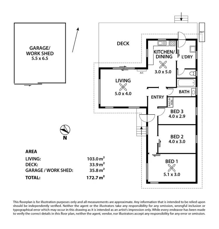 Floorplan of Homely house listing, 4 Tiller Street, Tailem Bend SA 5260