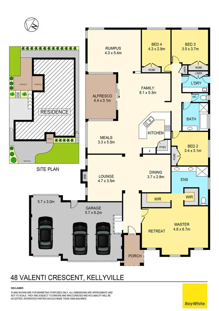 Floorplan of Homely house listing, 48 Valenti Crescent, Kellyville NSW 2155