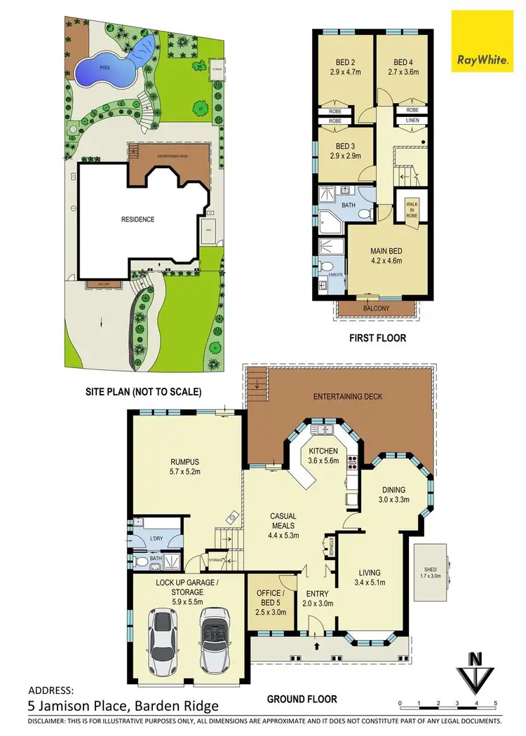 Floorplan of Homely house listing, 5 Jamison Place, Barden Ridge NSW 2234
