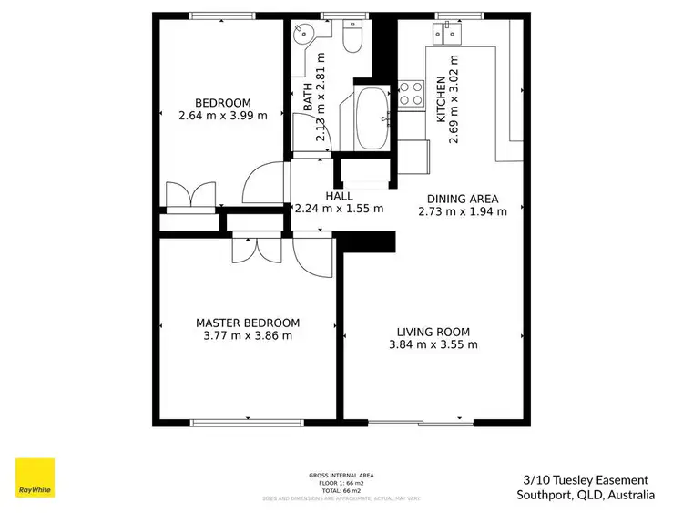 Floorplan of Homely apartment listing, 3/10 Tuesley Easement, Southport QLD 4215
