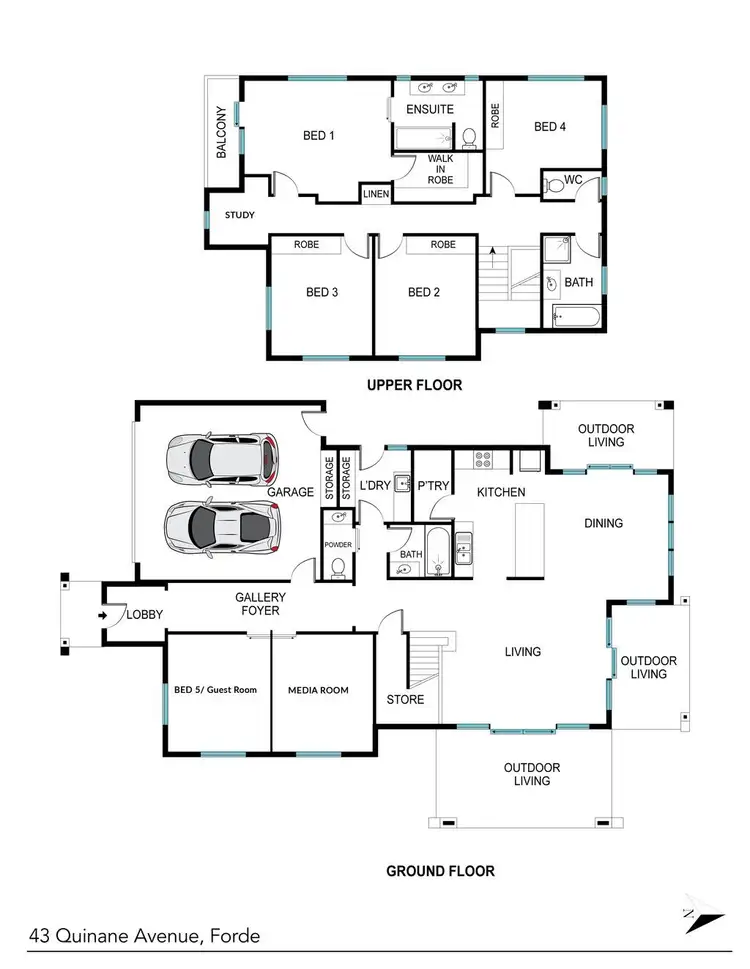 Floorplan of Homely house listing, 43 Quinane Avenue, Forde ACT 2914