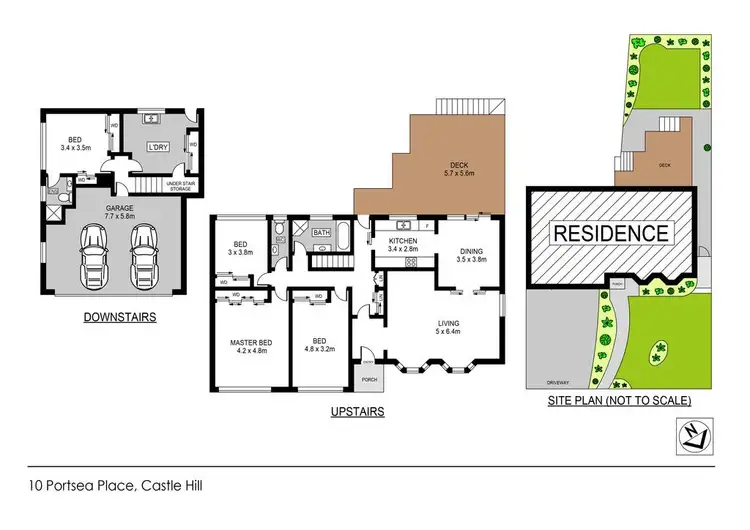 Floorplan of Homely house listing, 10 Portsea Place, Castle Hill NSW 2154