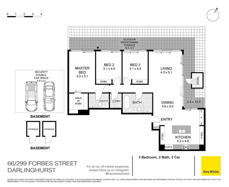 Floorplan of Homely apartment listing, 66/299 Forbes Street, Darlinghurst NSW 2010