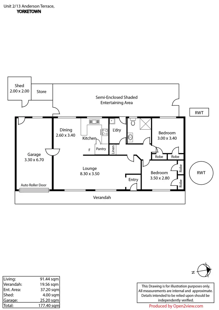 Floorplan of Homely house listing, Unit 2/13 Anderson Terrace, Yorketown SA 5576