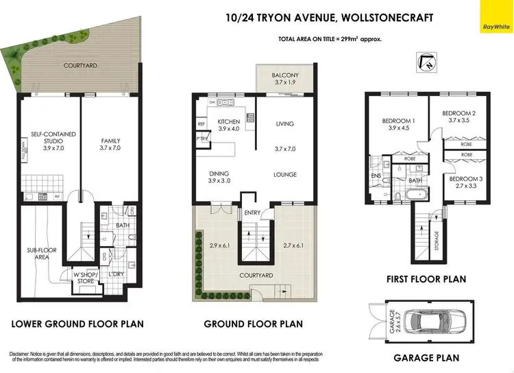 Floorplan of Homely townhouse listing, 10/24 Tryon Avenue, Wollstonecraft NSW 2065