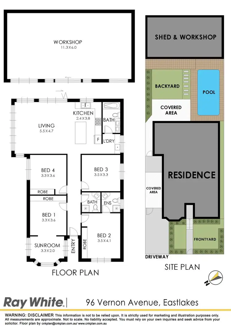 Floorplan of Homely house listing, 96 Vernon Avenue, Eastlakes NSW 2018