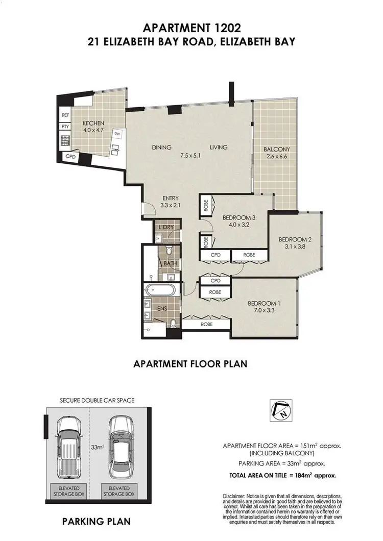 Floorplan of Homely apartment listing, 1202/21 Elizabeth Bay Road, Elizabeth Bay NSW 2011