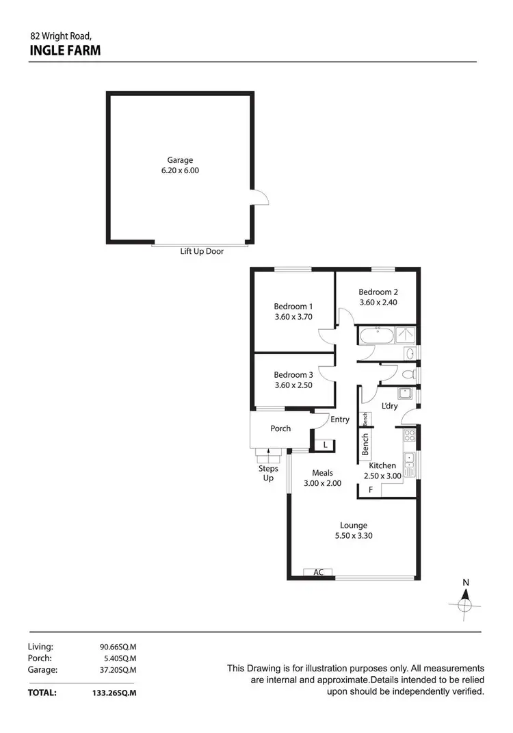 Floorplan of Homely house listing, 82 Wright Road, Ingle Farm SA 5098