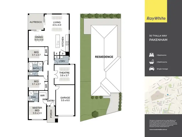 Floorplan of Homely house listing, 30 Tyalla Way, Pakenham VIC 3810