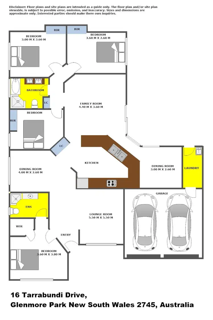 Floorplan of Homely house listing, 16 Tarrabundi Drive, Glenmore Park NSW 2745